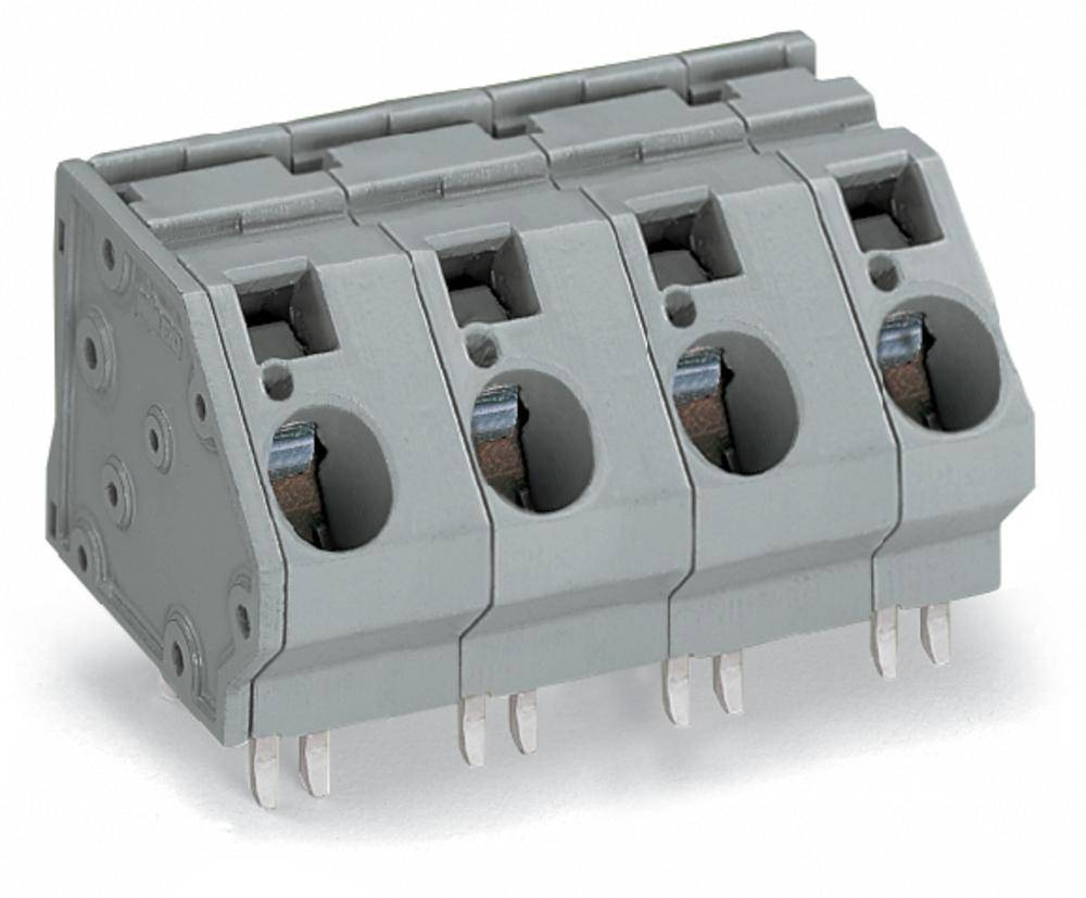 WAGO 745-604/011-000 Spring-loaded terminal 16.00 mm² Number of pins 4 Grey 16 pc(s)