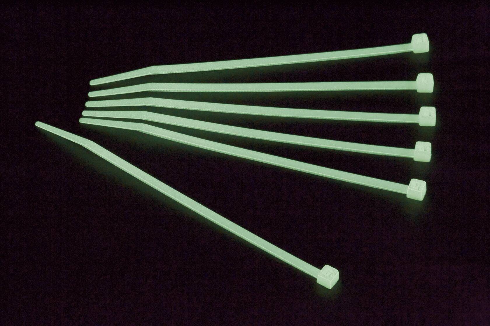 TRU COMPONENTS 1570828 Cable tie 300 mm 3.60 mm Green Luminescent 50 pc(s)