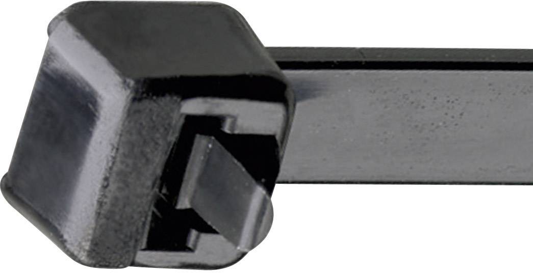 Panduit RCV370 PRT2S-C0 Cable tie 188 mm 4.80 mm Black Releasable, Lever lock, UV-proof, Weatherproof