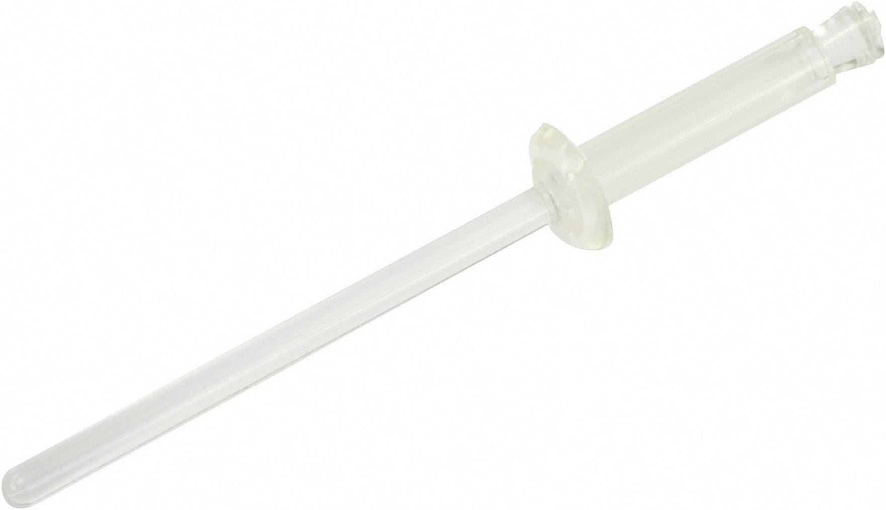 TRU COMPONENTS Expanding rivet Hole Ø 4.9 mm Transparent