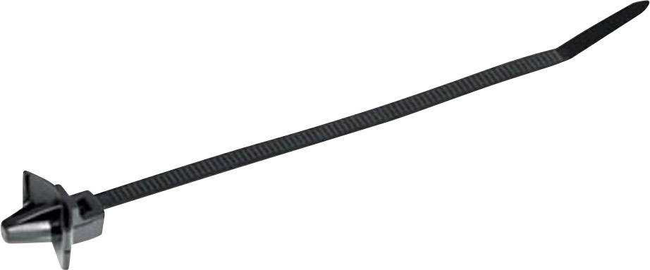 HellermannTyton 126-02204 T50SSL5-HS-BK-D1 Cable tie 135 mm 4.60 mm Black Spring toggle, Heat-resistant