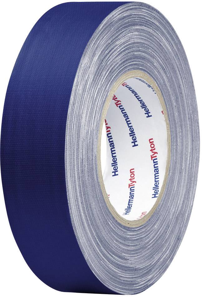 Blue Adhesive Tape, HellermannTyton brand, with reflective surface, suitable for cable wrapping and fastening.