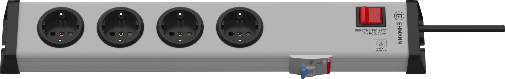Ehmann 0221x00042301 Power strip (+ switch) 4x Grey PG connector 1 pc(s)