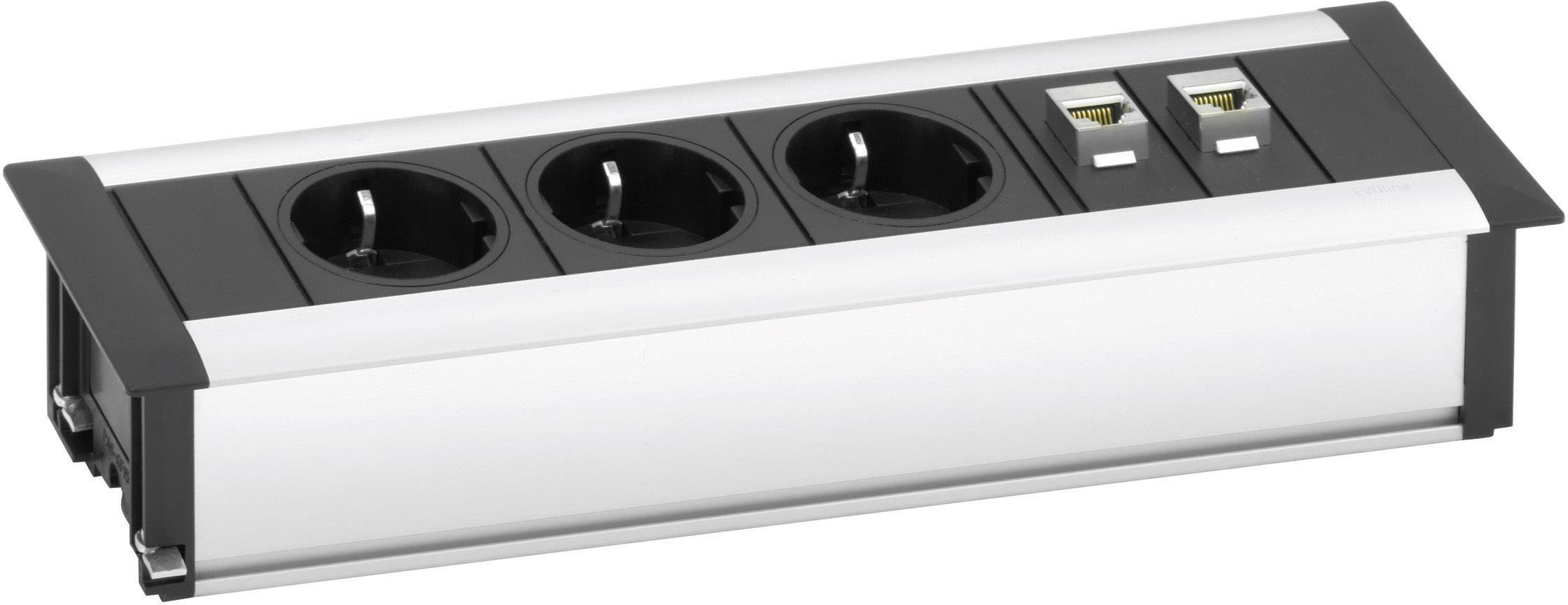 EVOline 159610001000 Power strip 3x Aluminium , Black PG connector 1 pc(s)