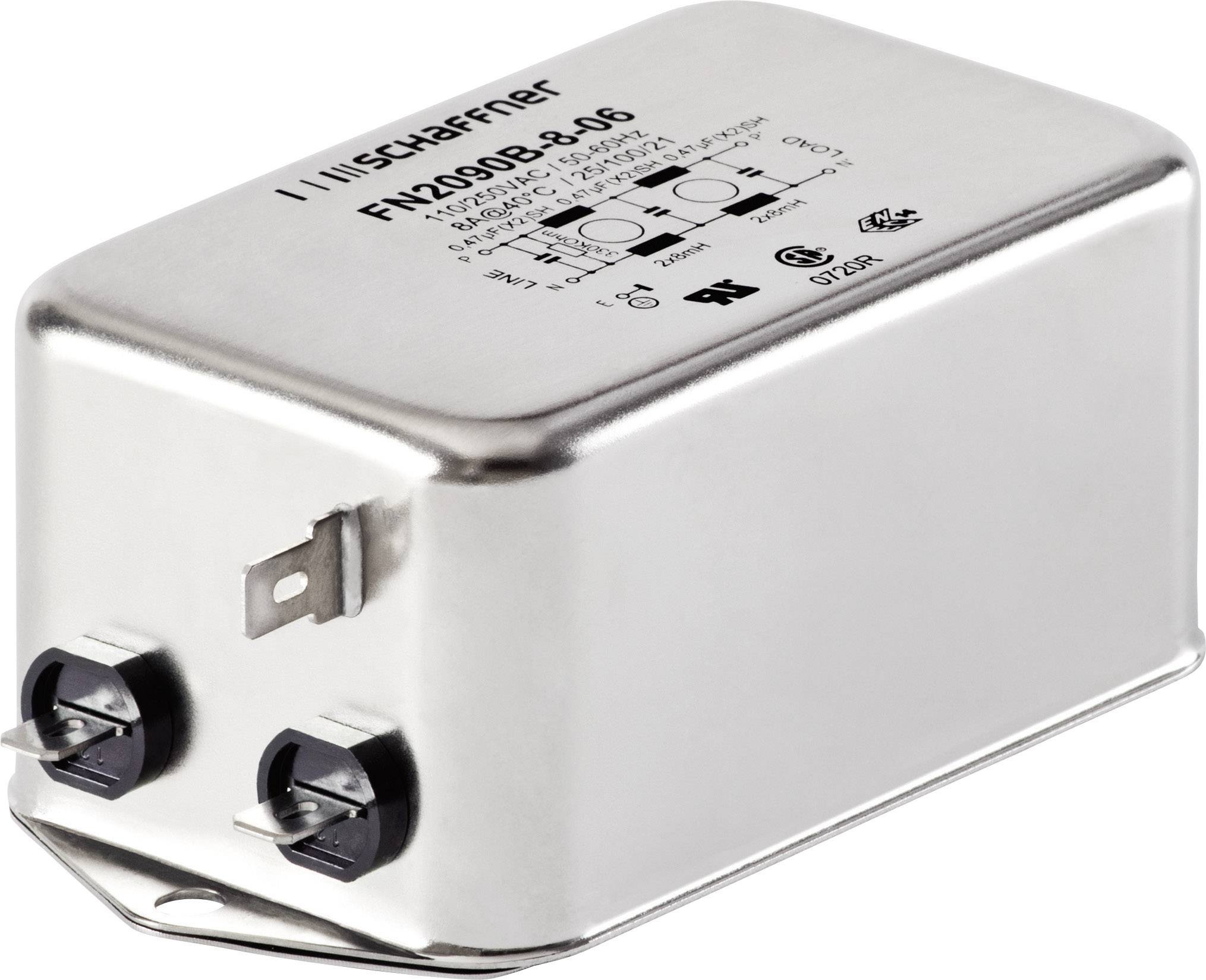 Schaffner FN2090-1-06 FN2090-1-06 EMI filter 250 V AC 1 A 20 mH (L x W x H) 71 x 46.6 x 22.3 mm 1 pc(s)