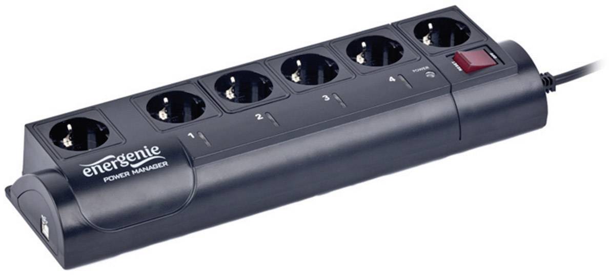 Gembird EG-PM2 Power strip (+ switch) 6x Black PG connector 1 pc(s)