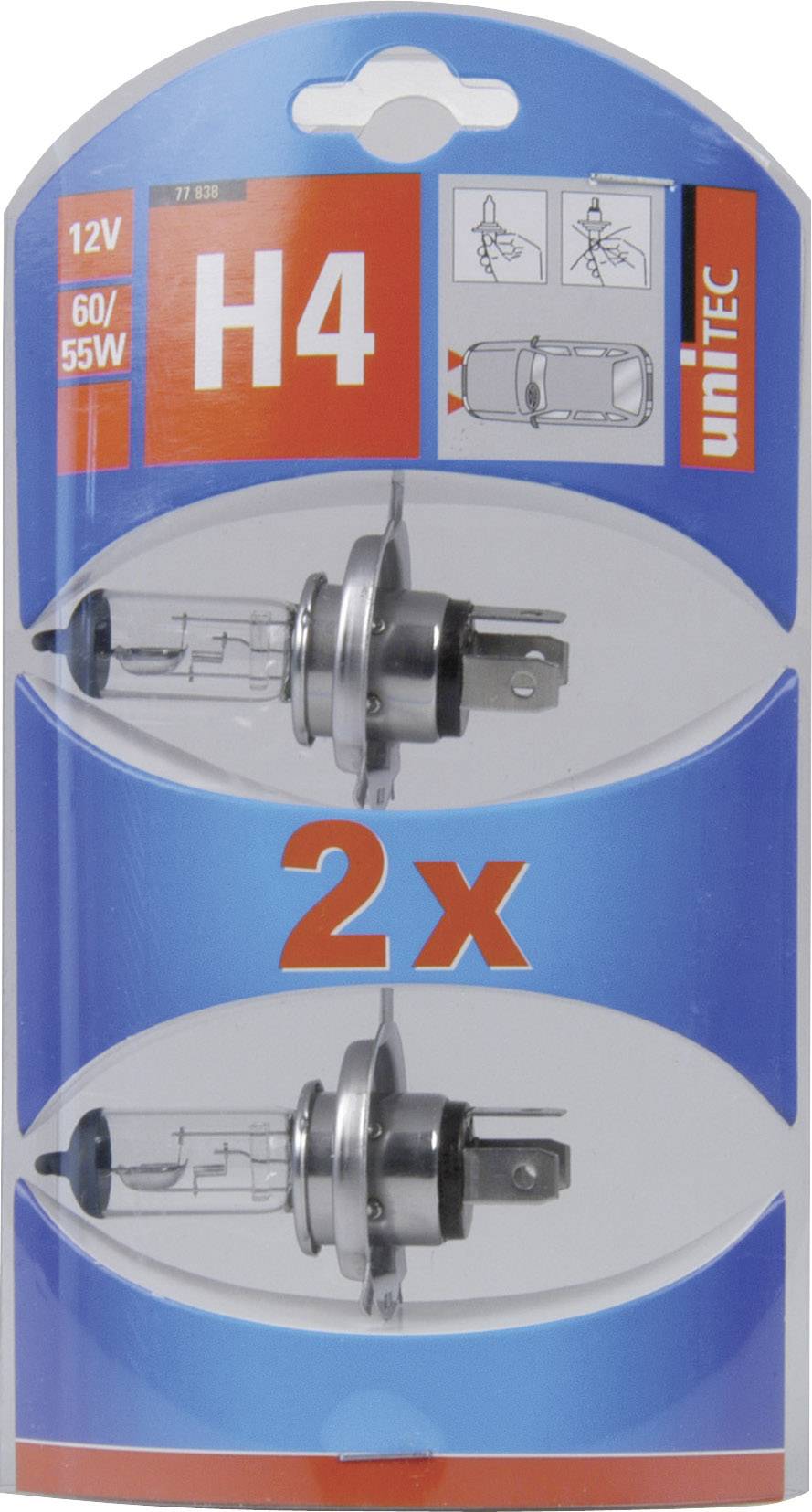 Unitec 77838 Halogen bulb Standard H4 60/55 W 12 V