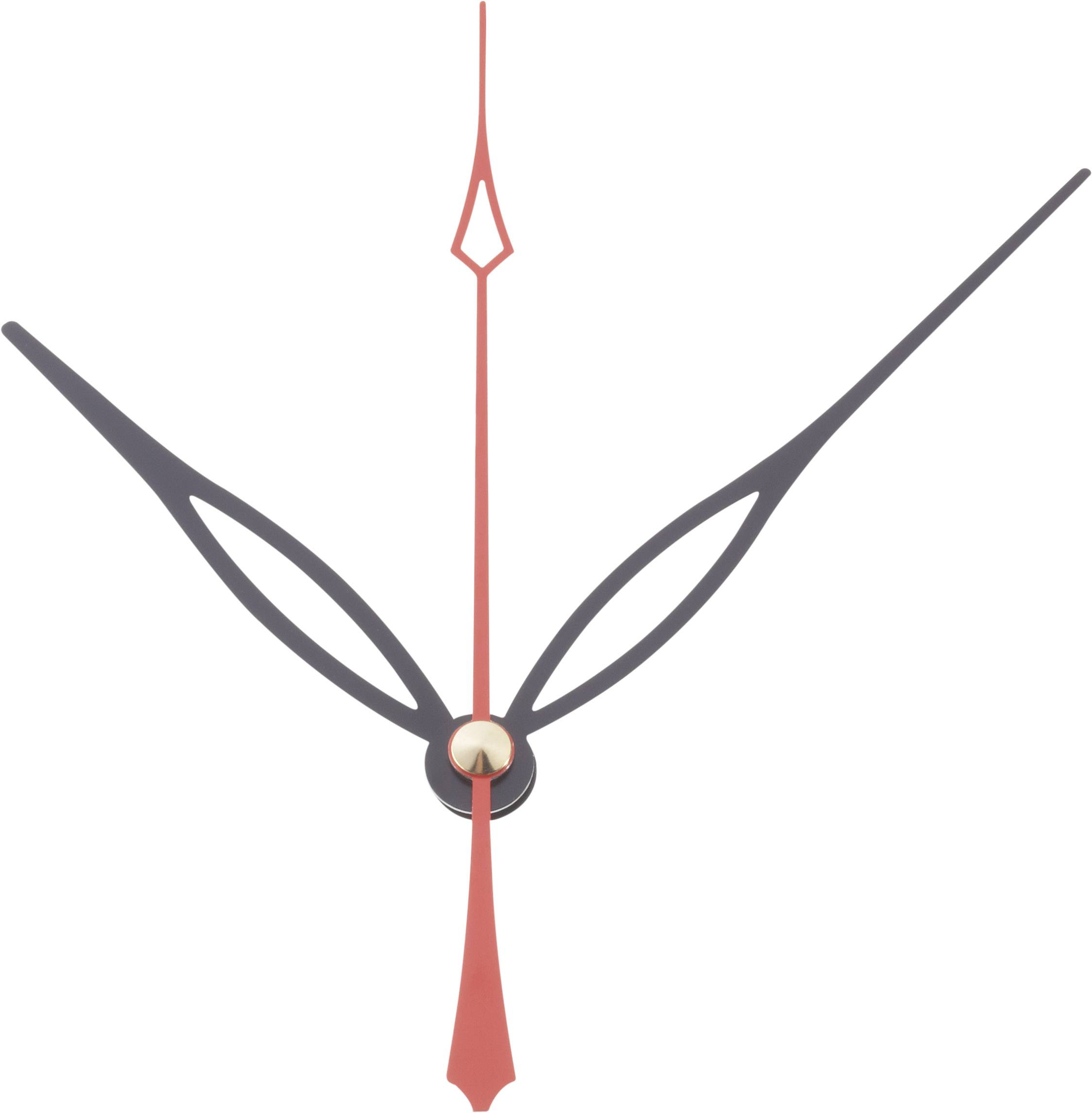 Clockhand set Modern Aluminium Black Round