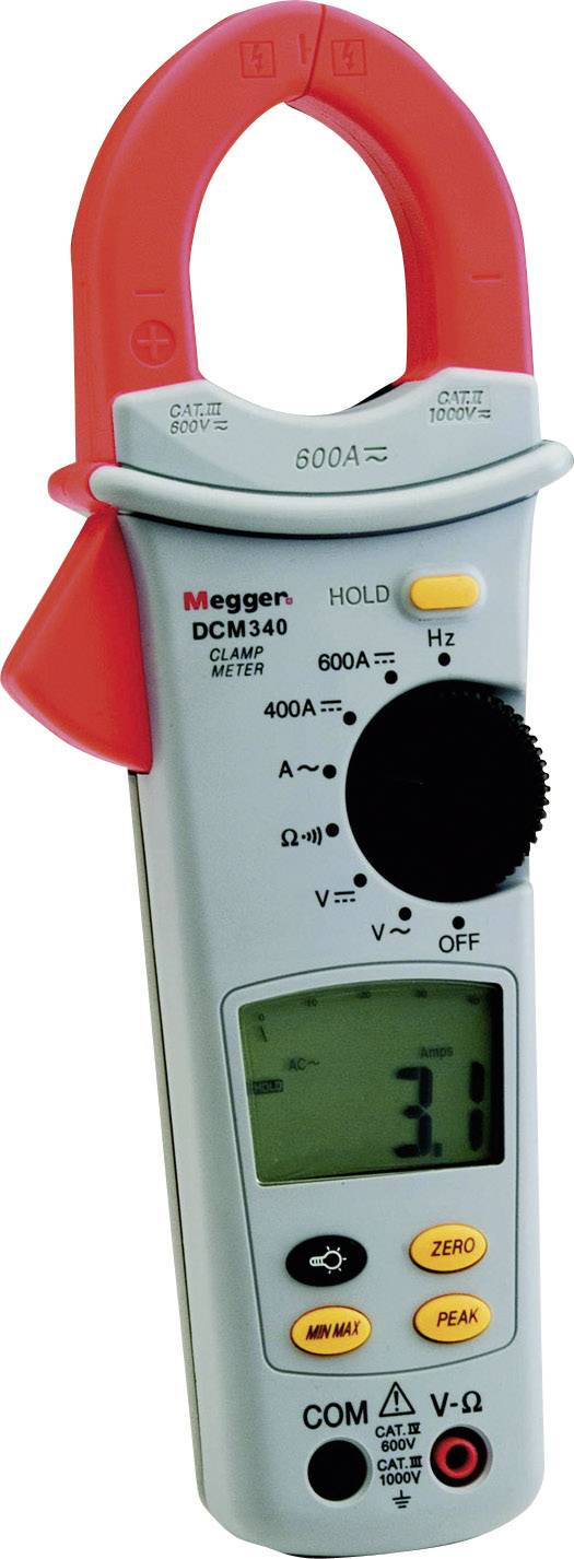 Megger DCM340 Clamp meter, Handheld multimeter Digital CAT III 600 V Display (counts): 4000