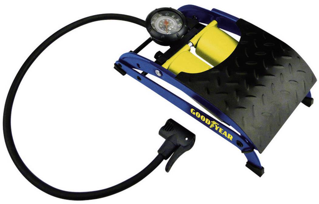 Goodyear 75524 Foot pump Doppelzylinder 7 bar Analogue manometer, Two cylinders