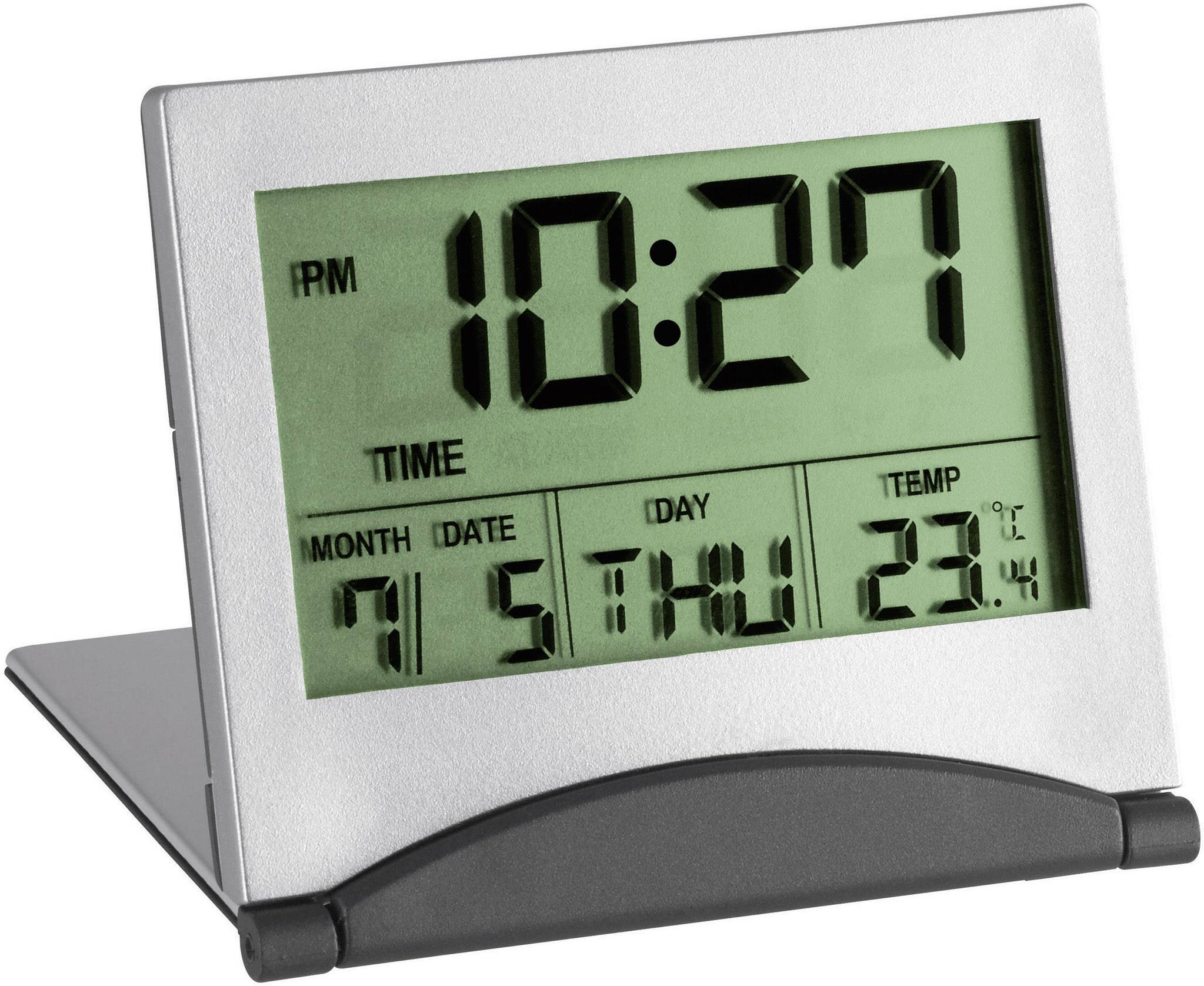 TFA Dostmann 98.1054 Quartz Alarm clock Silver