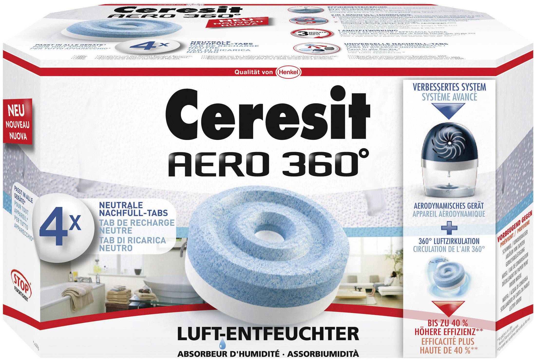 Ceresit AERO 360° Gel dehumidifier 20 m² White, Blue