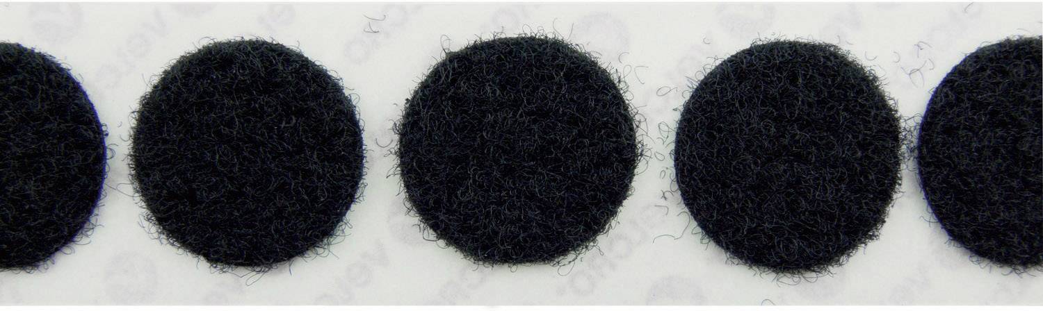 VELCRO® E20101933011425 Hook-and-loop stick-on dots stick-on Hook pad (Ø) 19 mm Black 1120 pc(s)