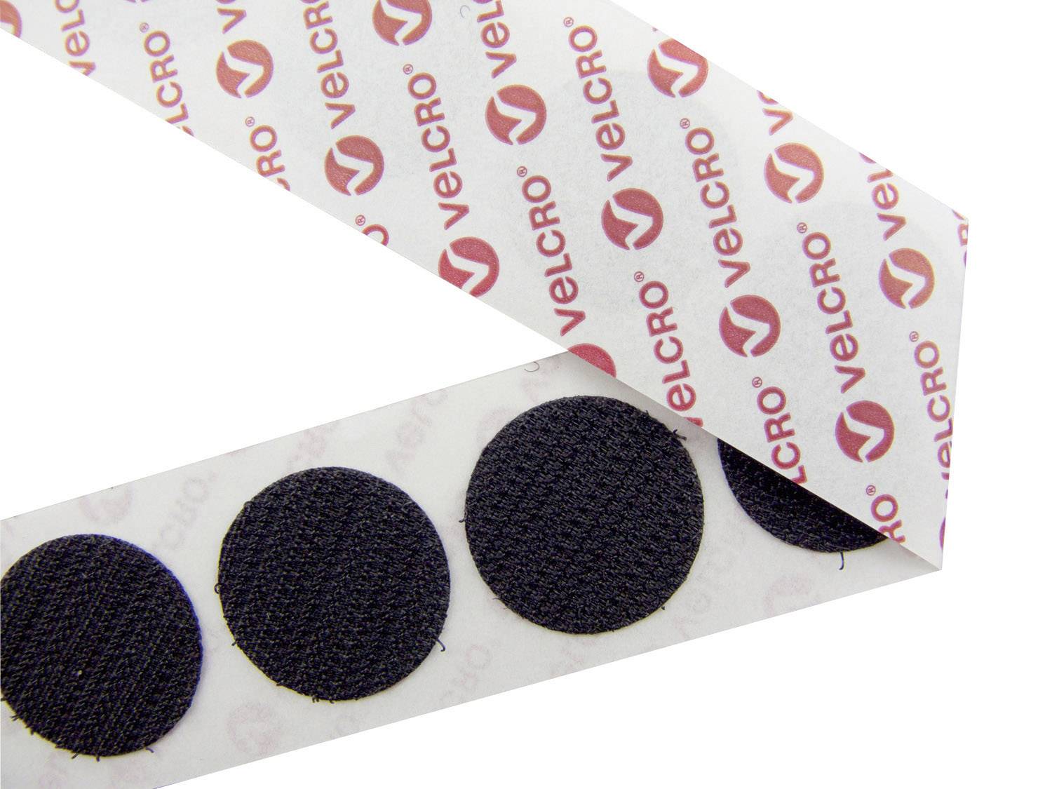 VELCRO® E28801533011425 Hook-and-loop stick-on dots stick-on Loop pad (Ø) 15 mm Black 1300 pc(s)