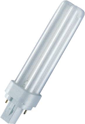 OSRAM Energy-saving bulb EEC: G (A - G) G24d-1 109.5 mm 230 V 10 W Warm white Tube shape