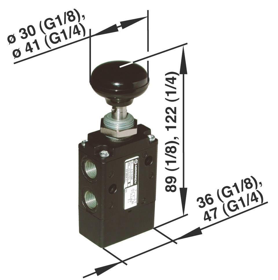 IMI NORGREN Mechanically operated pneumatic valve 03060402 Enclosure material Aluminium 1 pc(s)