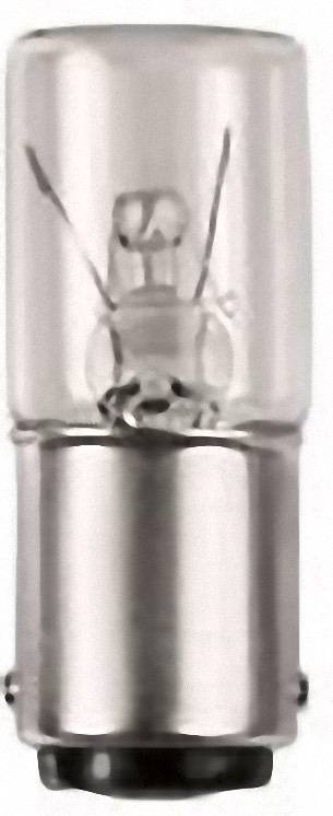 Small light bulb with bayonet cap, clear glass, showing a visible filament inside. Ideal for accent lighting.