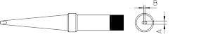 Weller 4PTL7-1 Soldering tip Long Tip size 2 mm Content 1 pc(s)