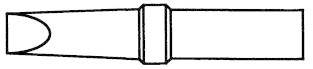 Weller 4ETD-1 Soldering tip Flat Tip size 4.6 mm Content 1 pc(s)