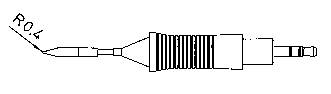 Weller RT2 Soldering tip Tapered Tip size 0.8 mm Content 1 pc(s)