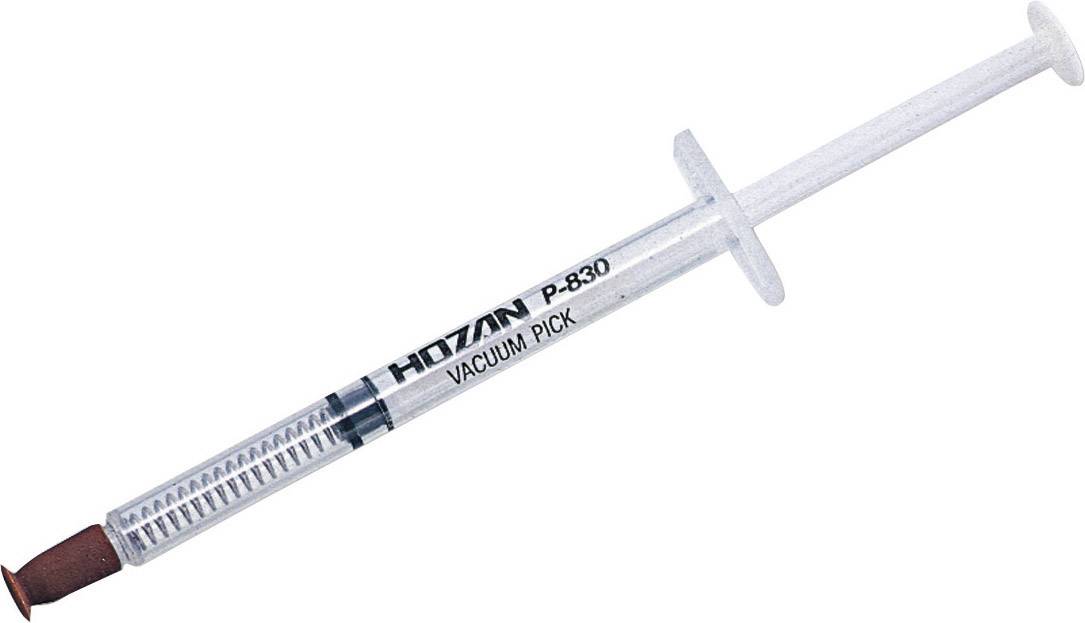 Dispensing needle printed with 'HOZAN P-830 VACUUM PICK', suitable for picking up small, delicate components.
