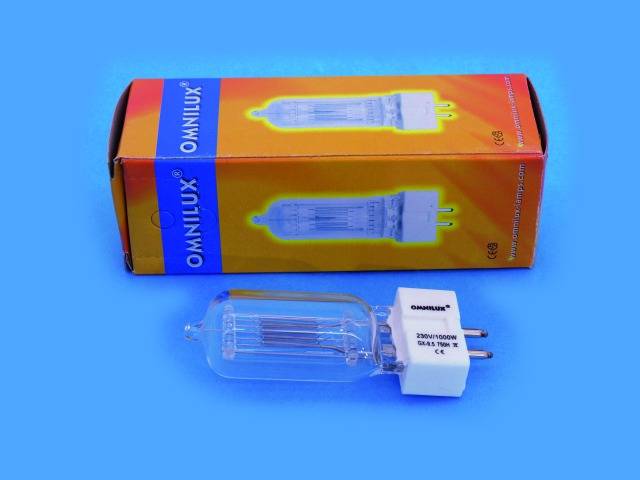 Omnilux Studiolampe Halogen 230 V GX9.5 1000 W White