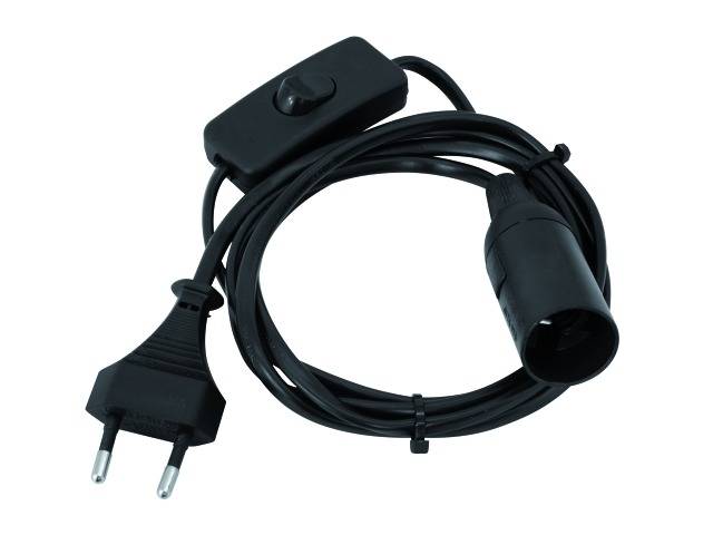 Eurolite 51100665 Bulb holder E14 230 V 60 W + EU plug, + toggle switch