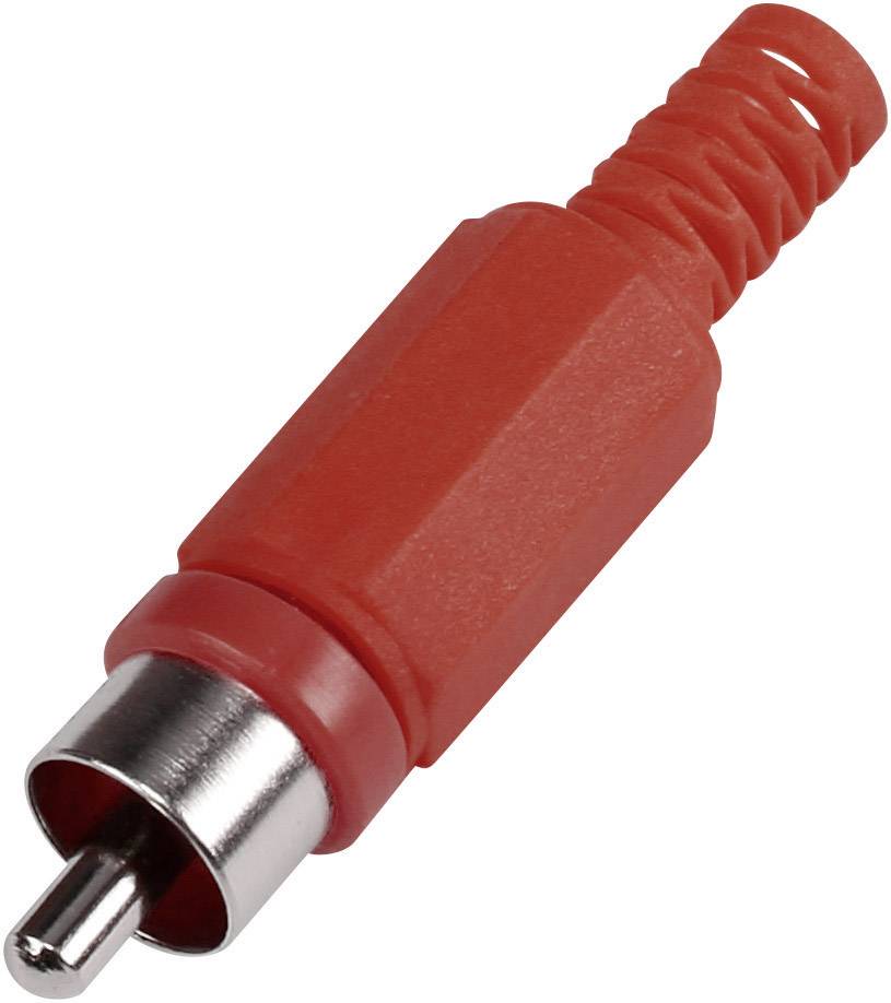 TRU COMPONENTS 1567394 RCA connector Plug, straight Number of pins: 2 Red