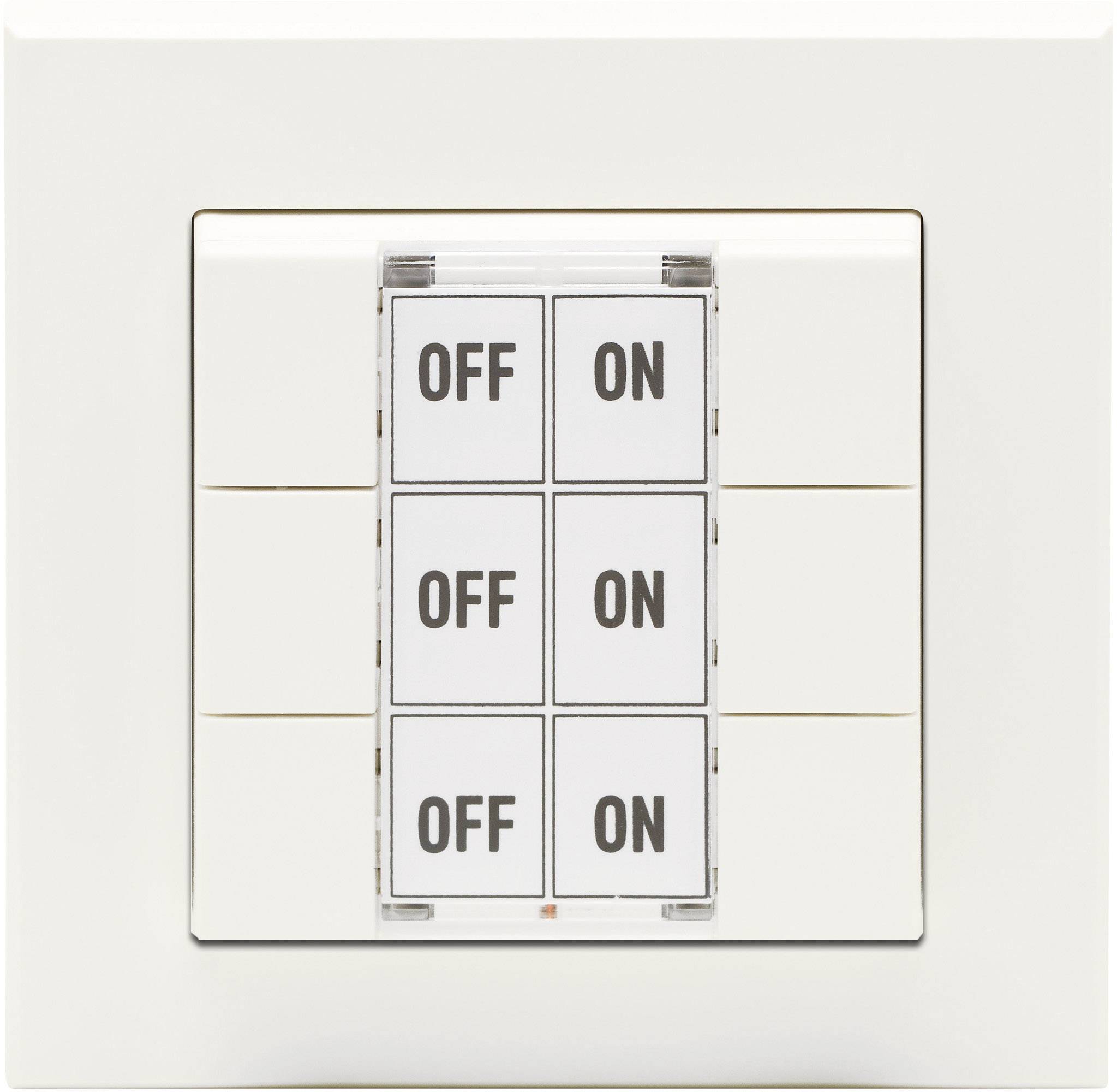 Homematic 130113 HM-PB-6-WM55 Wireless Wall-mount switch 6-channel Surface-mount