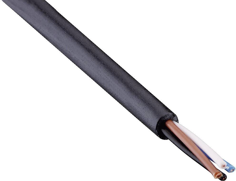 Close-up of a black electrical cable with visible copper wires at the end.