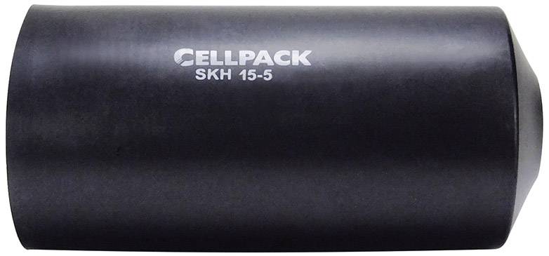 Black, cylindrical protective sleeve coupling with the inscription 'CELLPACK SKH 15-5'. Suitable for cable protection applications.