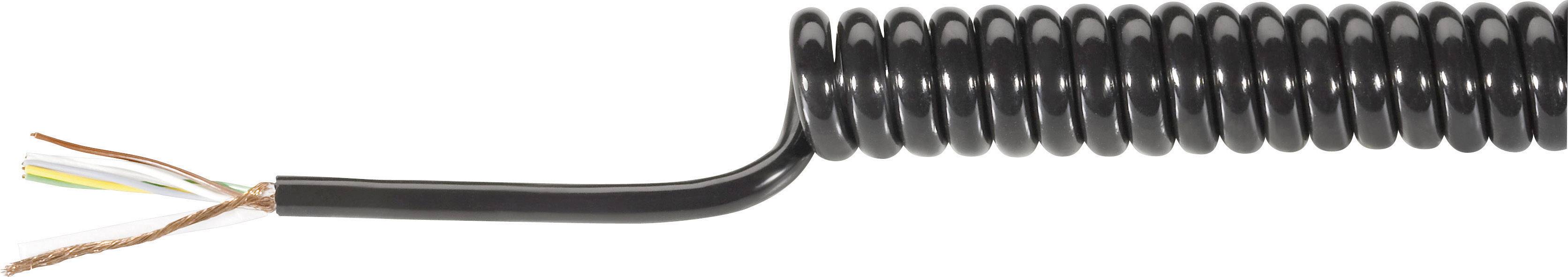 Baude 71438U Spiral cable 300 mm / 1200 mm 7 x 0.14 mm² Black 1 pc(s)