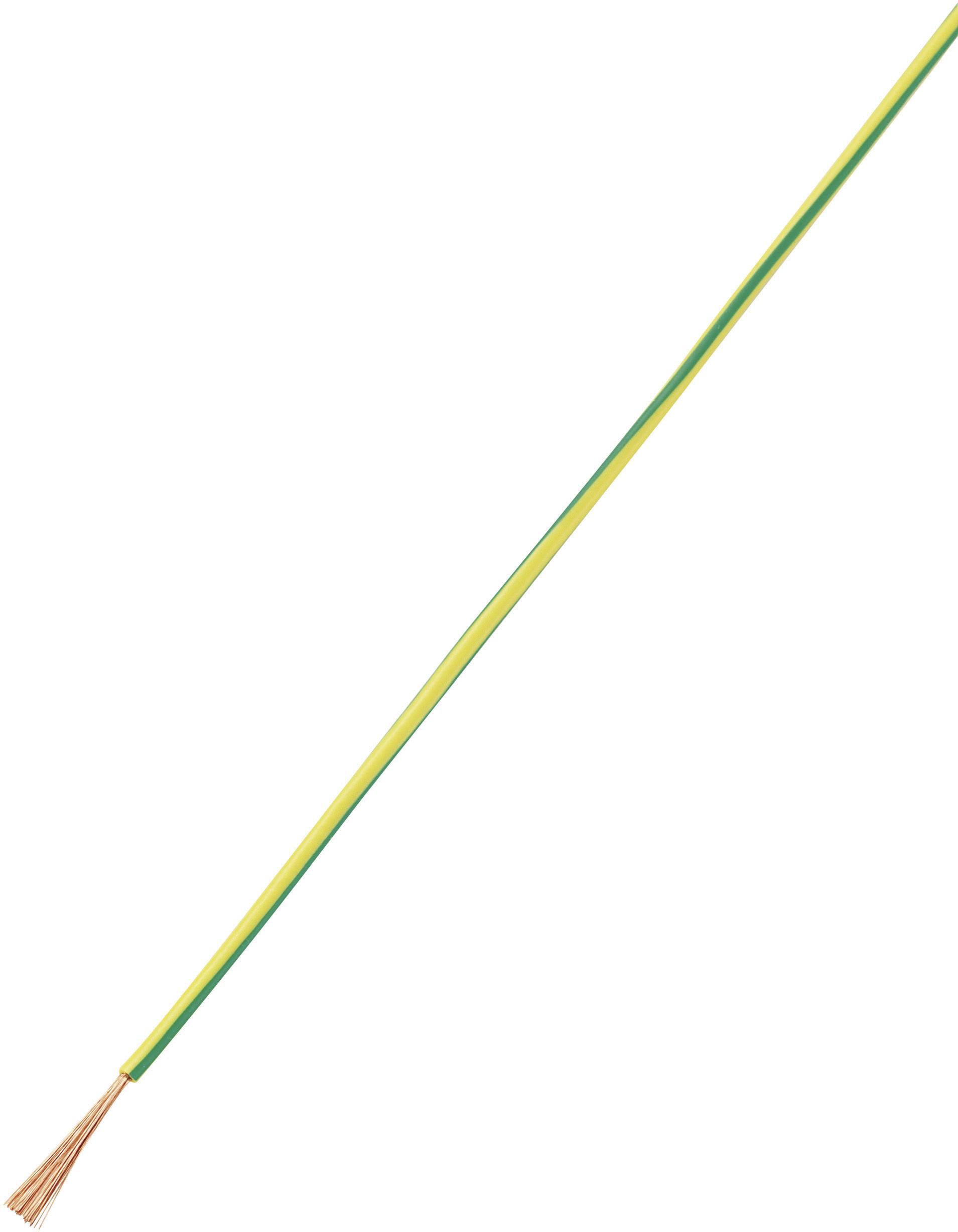 A single yellow-green cable with exposed copper wire at the end, typically used as an earthing cable in electrical installations.