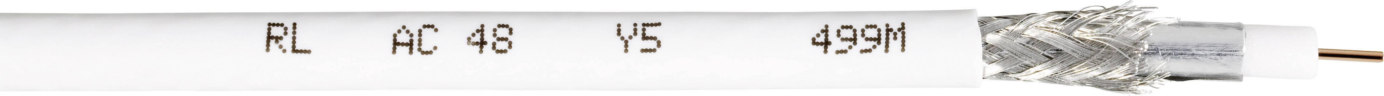 Interkabel AC 48-1 Coax Outside diameter: 6.90 mm 75 Ω 100 dB White Sold per metre