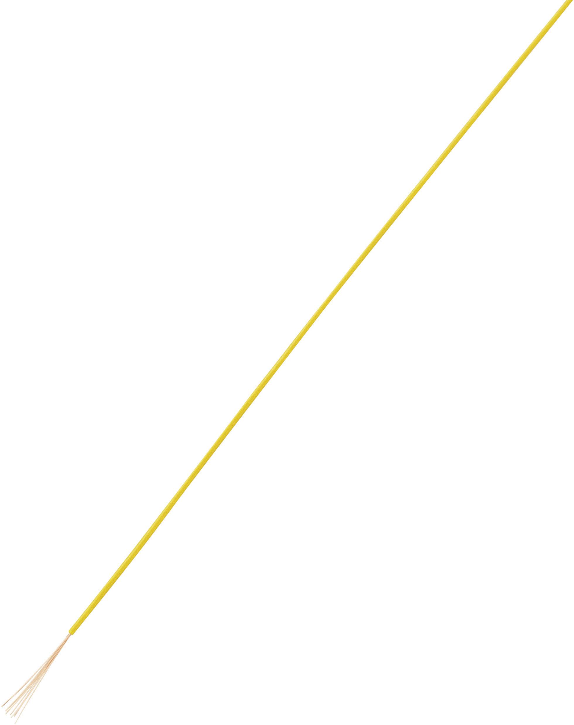 A yellow, thin rod with fine bristles at the end, similar to a brush or a sensing device.