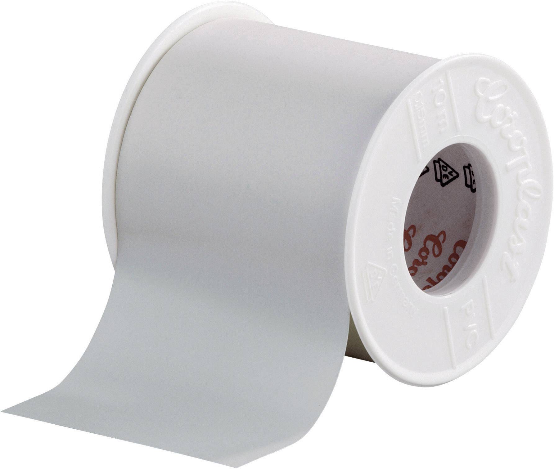 A roll of white medical adhesive tape with partially unrolled tape on the left side.