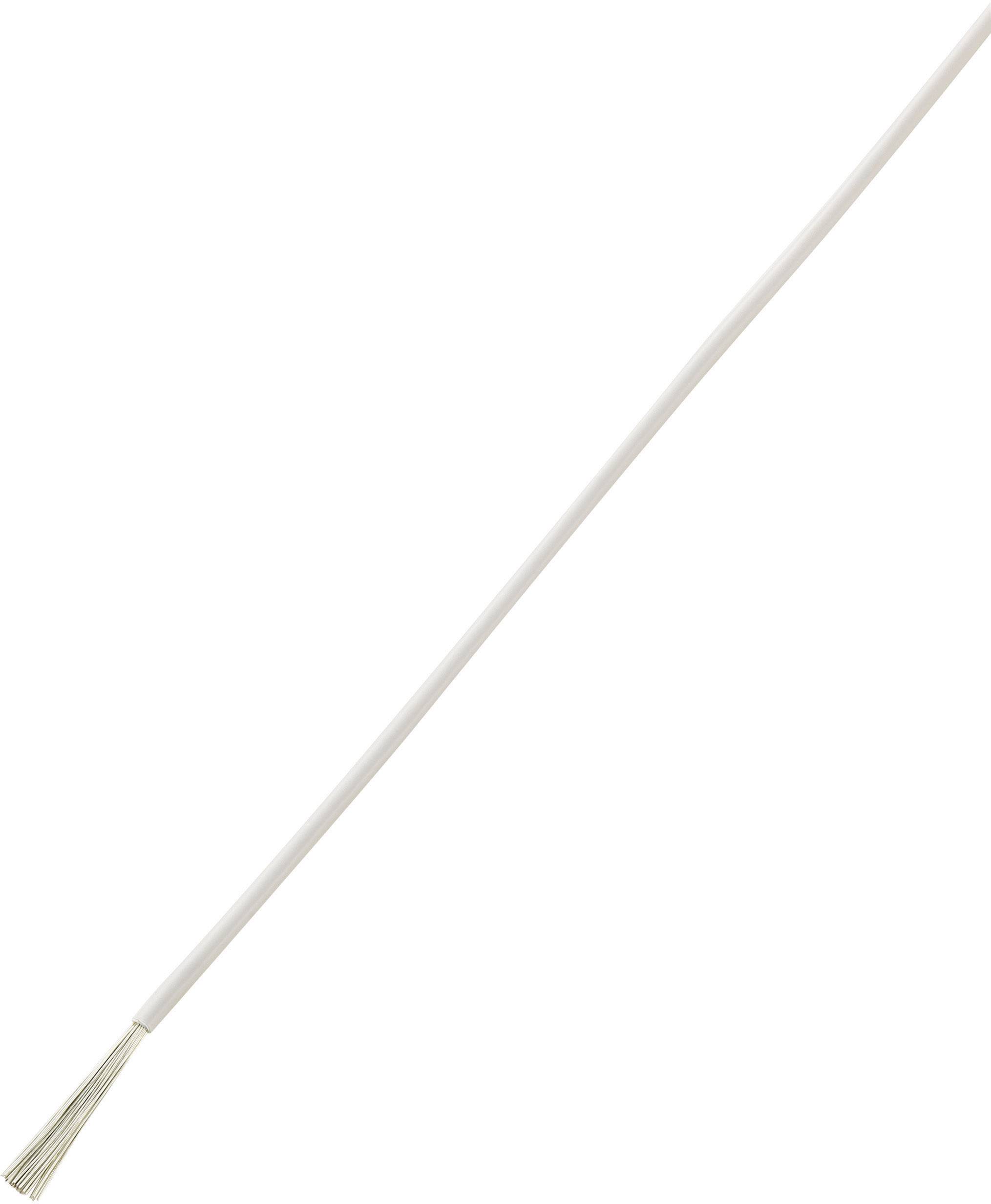 A single white wire with an exposed copper end.