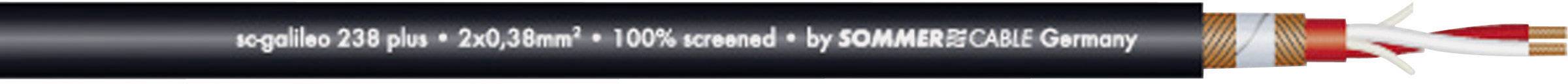 Sommer Cable 200-0251 Microphone cable 2 x 0.38 mm² Black Sold per metre