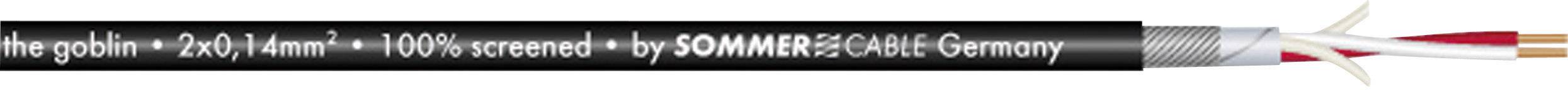 Sommer Cable 200-0351 Microphone cable 2 x 0.14 mm² Black Sold per metre
