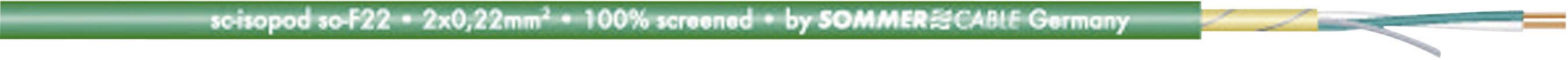 Sommer Cable 200-0404 Audio cable 2 x 0.22 mm² Green Sold per metre