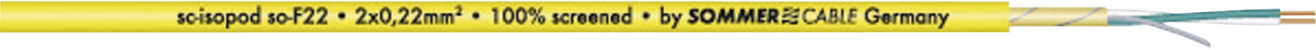 Sommer Cable 200-0407 Audio cable 2 x 0.22 mm² Yellow Sold per metre
