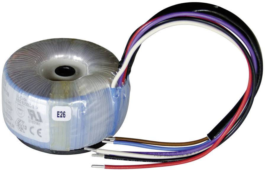 Sedlbauer 825002 Toroidal core transformer 1 x 230 V 2 x 12 V AC 15 VA 0.63 A