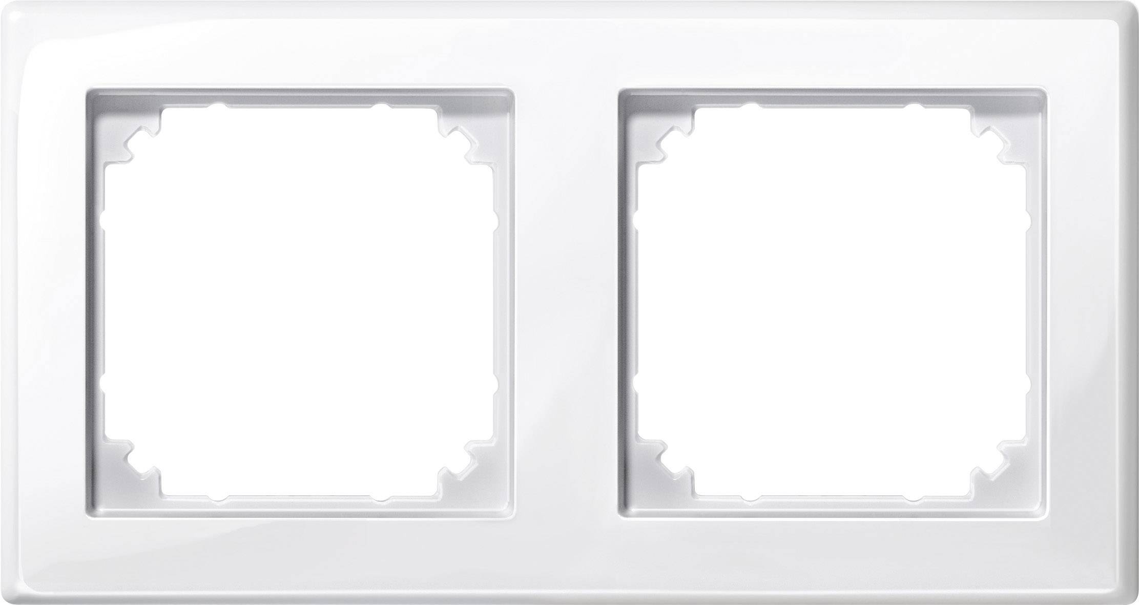 Merten 2x Frame M-Smart Polar white glossy 478219