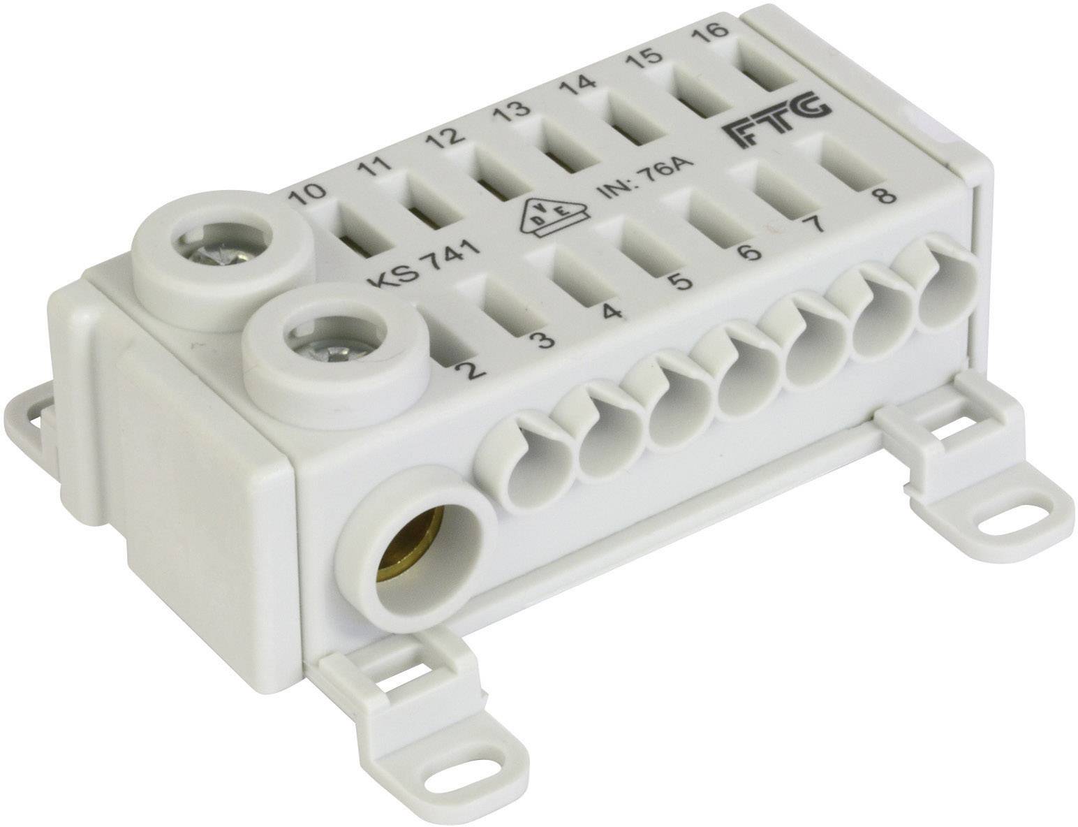 FTG Friedrich Göhringer KS 741 Terminal block Grey 1-pin 75 A