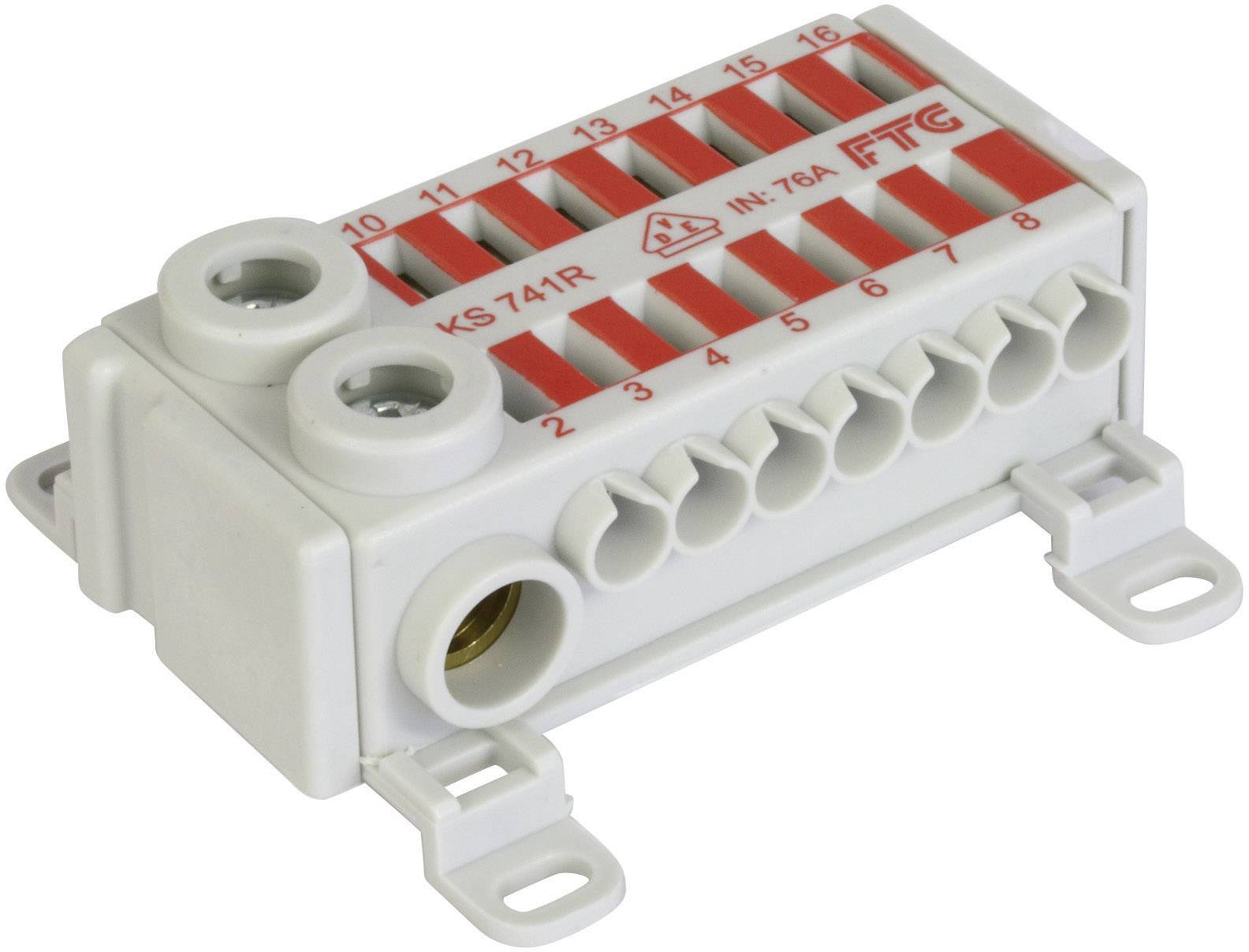 FTG Friedrich Göhringer KS741R Terminal block Red 1-pin 75 A