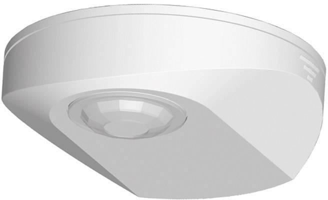 Ceiling-mounted motion sensor with modern design for detecting movement in indoor spaces. Suitable for security systems.
