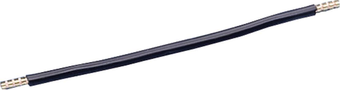 Black rubber hose with metal connectors at both ends, likely for water passage or machine connection.
