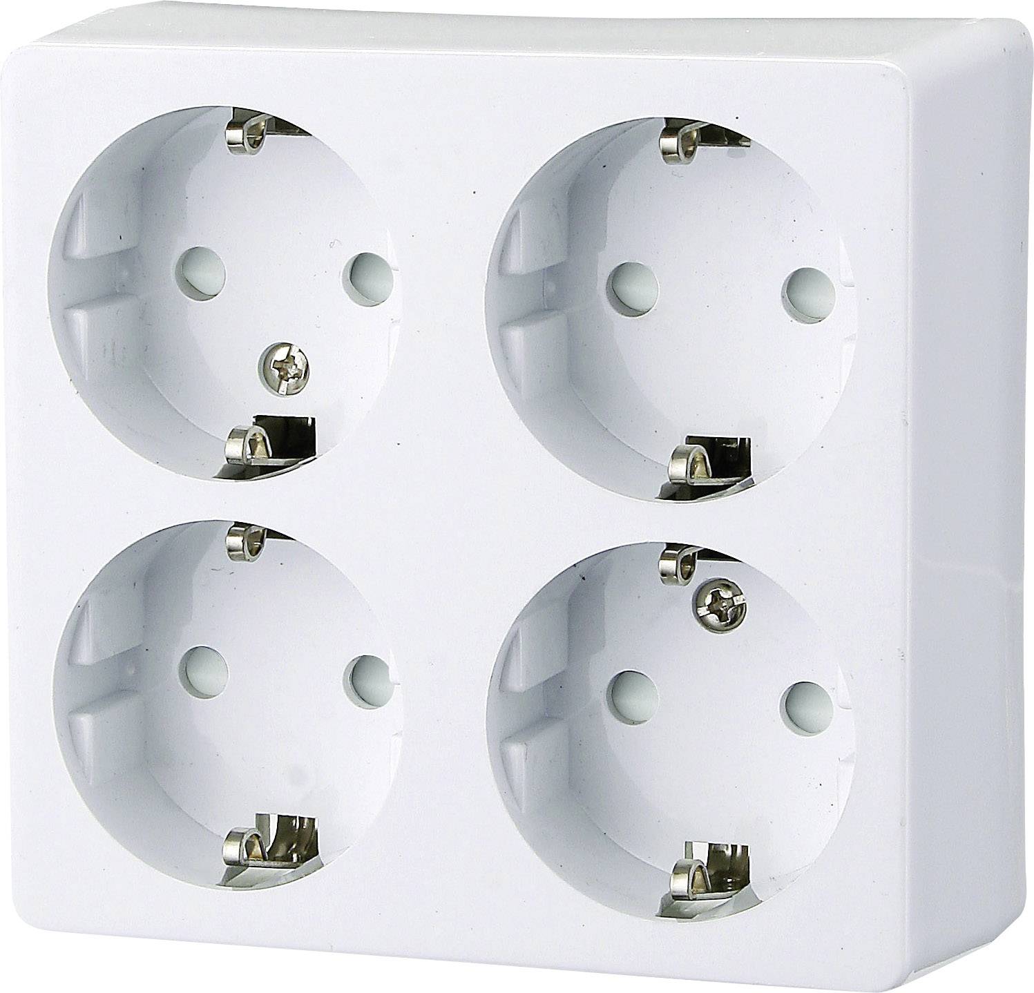 GAO 0307 4x Surface-mount socket Child safety Polar white