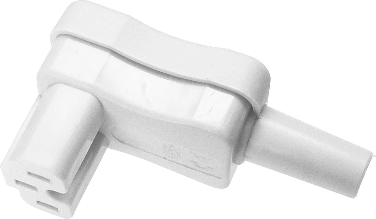 Kaiser 793/ws Hot wire connector 793 Socket, right angle Total number of pins: 2 + PE 10 A White 1 pc(s)