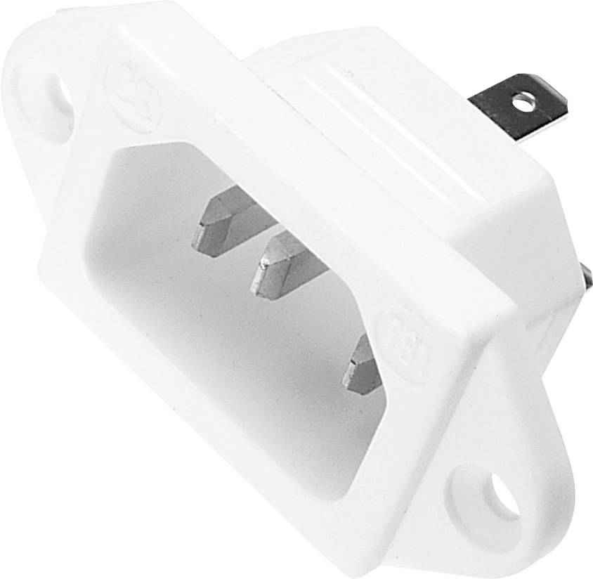 Kaiser 781/ws IEC connector 781 Plug, vertical mount Total number of pins: 2 + PE 10 A White 1 pc(s)